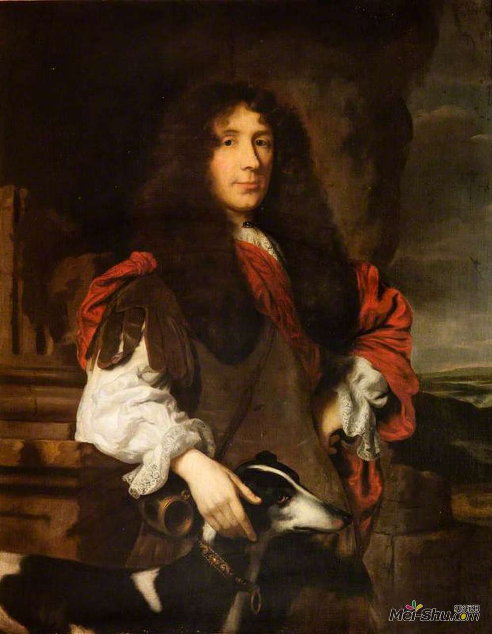 尼古拉斯·马斯(Nicolaes Maes)高清作品《绅士肖像（谢菲尔德伯爵）》