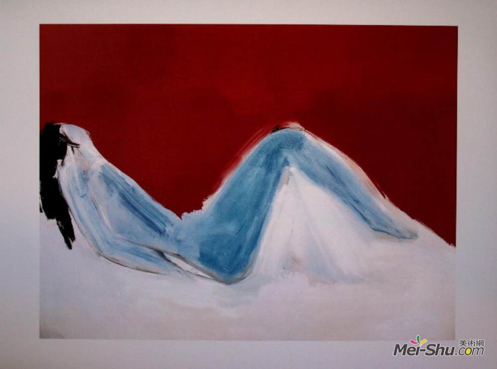 尼古拉·德·斯塔埃尔(Nicolas de Staël)高清作品《Nu bleu couch&é》