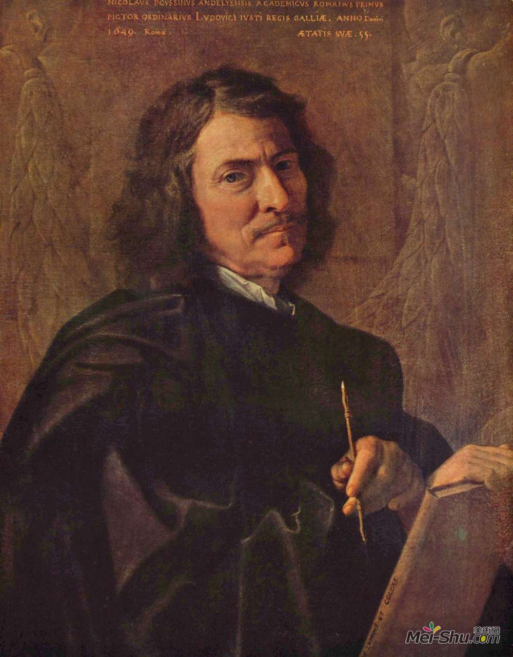 尼古拉斯·普桑(Nicolas Poussin)高清作品《自画像》