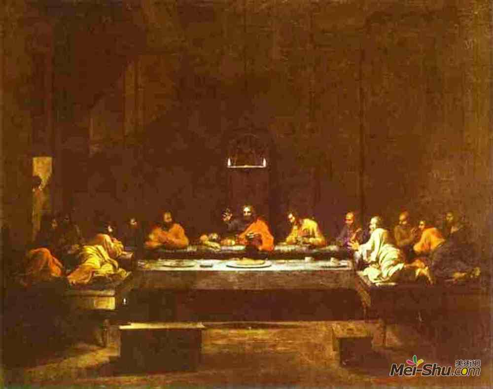 尼古拉斯·普桑(Nicolas Poussin)高清作品《最后的晚餐》