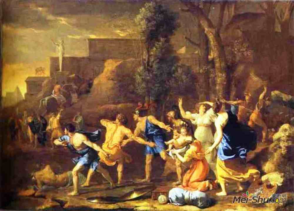 尼古拉斯·普桑(Nicolas Poussin)高清作品《婴儿皮疹的挽救》