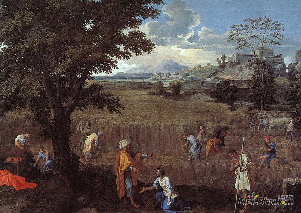 尼古拉斯·普桑(Nicolas Poussin)高清作品《夏天（鲁思和波阿斯）》