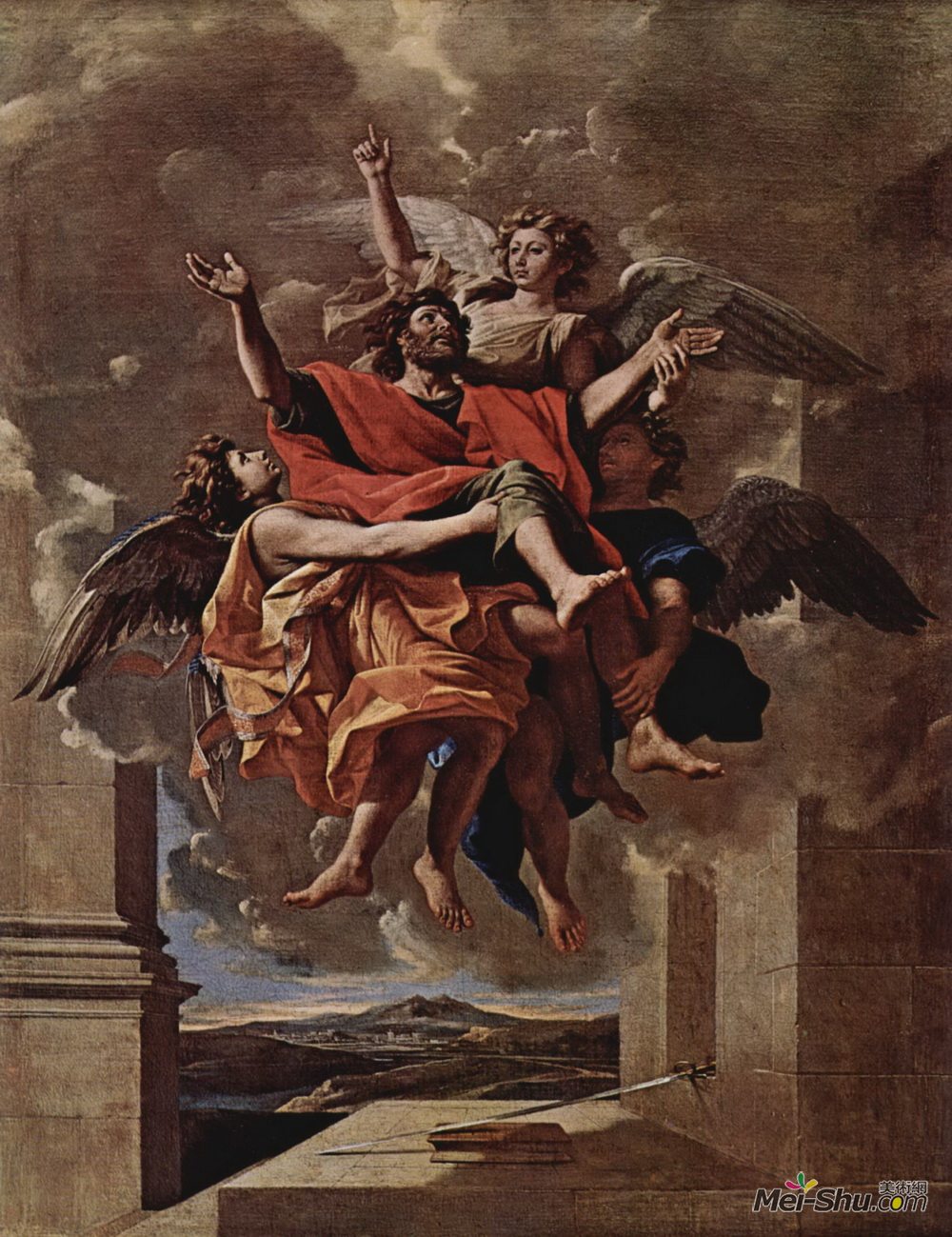 尼古拉斯·普桑(Nicolas Poussin)高清作品《圣保罗的远景》
