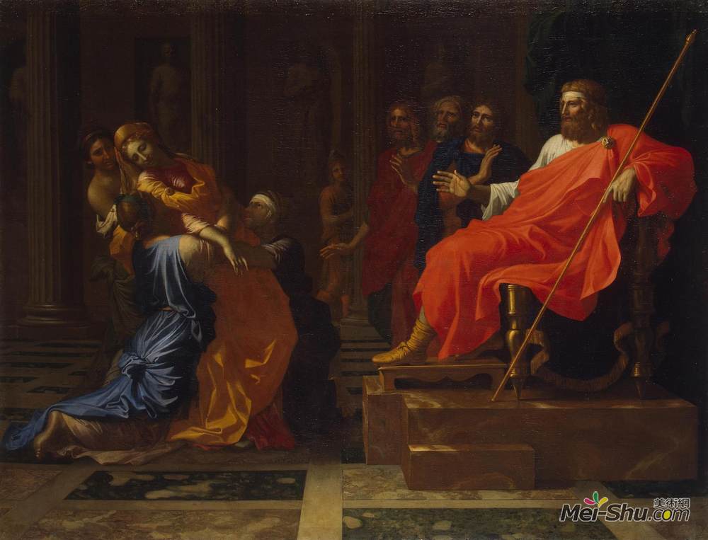 尼古拉斯·普桑(Nicolas Poussin)高清作品《亚哈随鲁前的埃丝特》
