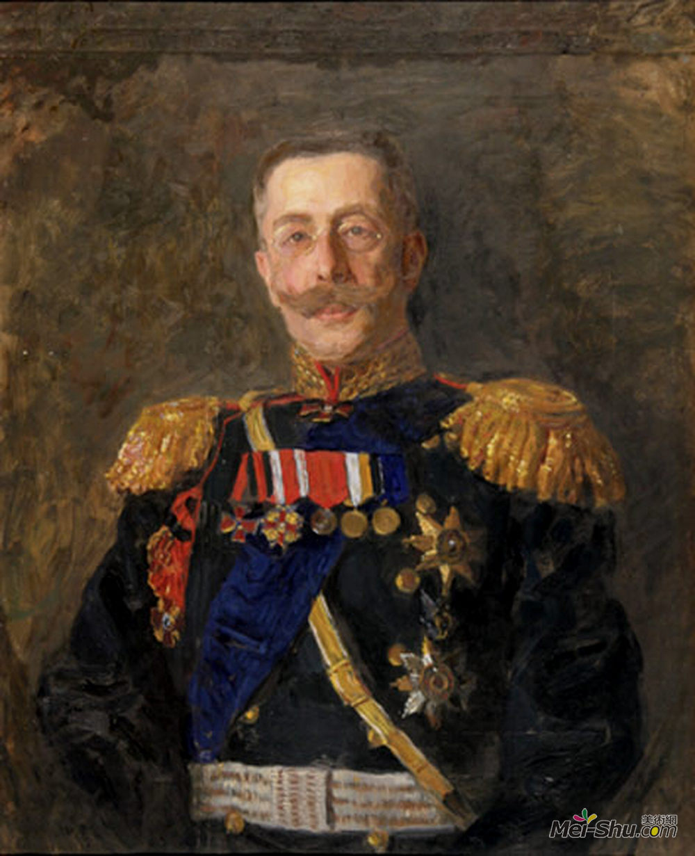 尼古莱·库兹涅佐夫(Nikolai Kuznetsov)高清作品《Portrait of Lieutenant-General Andrei Alexandrovich Nilus》