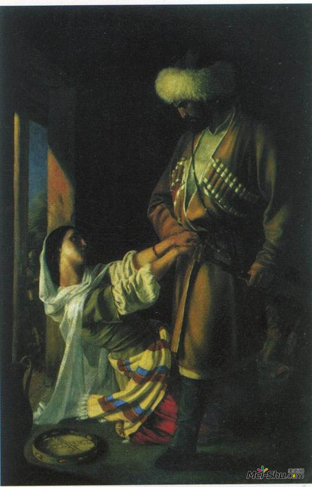 尼古拉格(Nikolai Ge)高清作品《Leila and Khaji-Abrek》