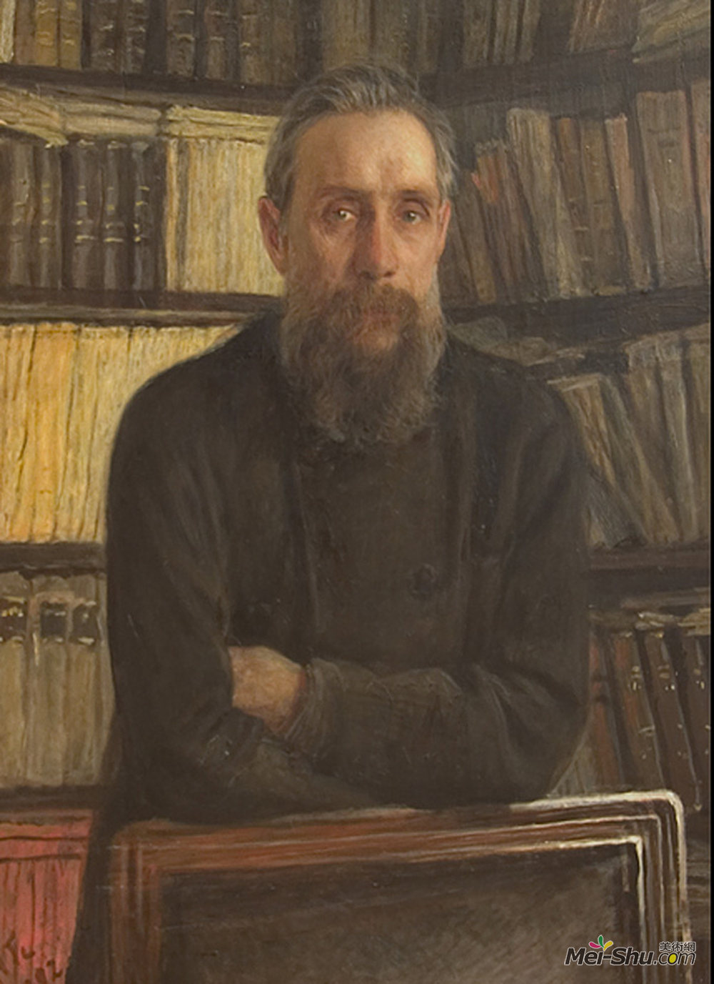 尼古拉格(Nikolai Ge)高清作品《Portrait of P.A. Kostichev》