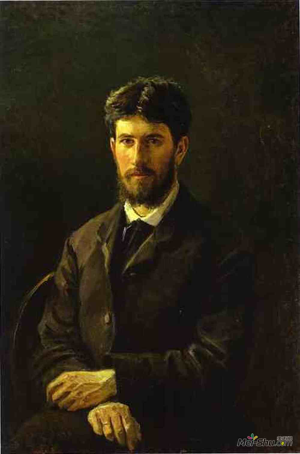尼古拉格(Nikolai Ge)高清作品《Portrait of Piotr Ge, the Artist's Son》