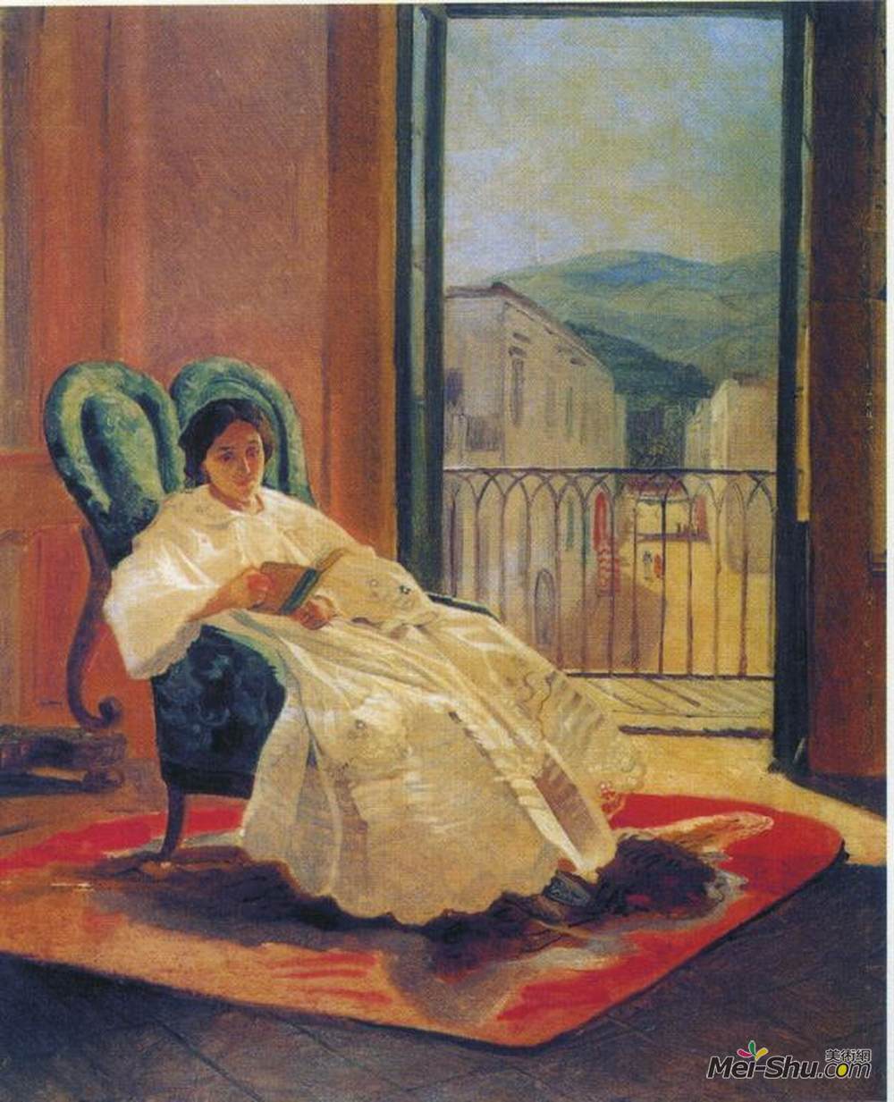 尼古拉格(Nikolai Ge)高清作品《Portrait of the Artist's Wife Anna Ge》
