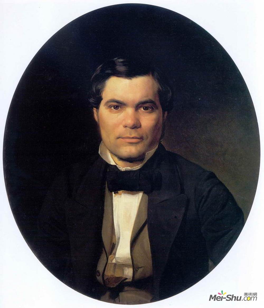 尼古拉格(Nikolai Ge)高清作品《Portrait of Yakov Merkulov》