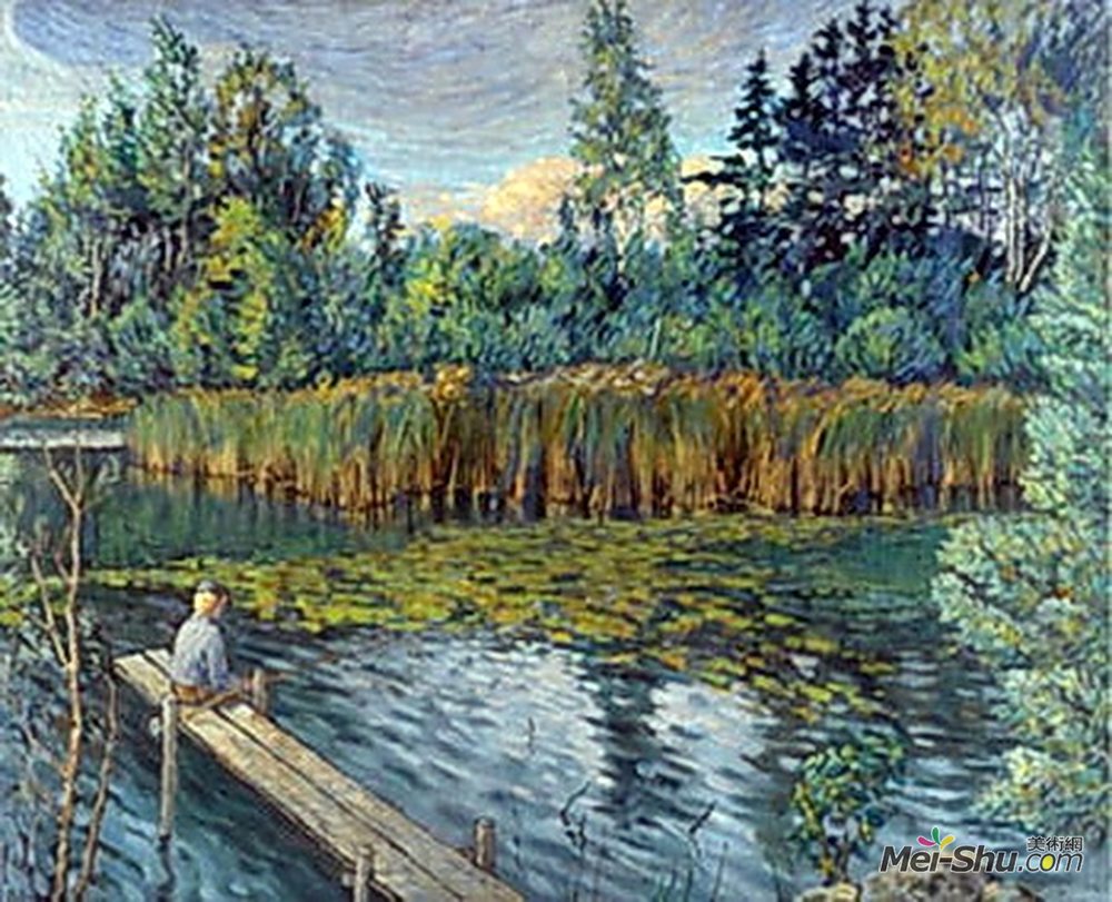 尼古拉·博格丹诺夫·贝尔斯基(Nikolay Bogdanov-Belsky)高清作品《渔夫》