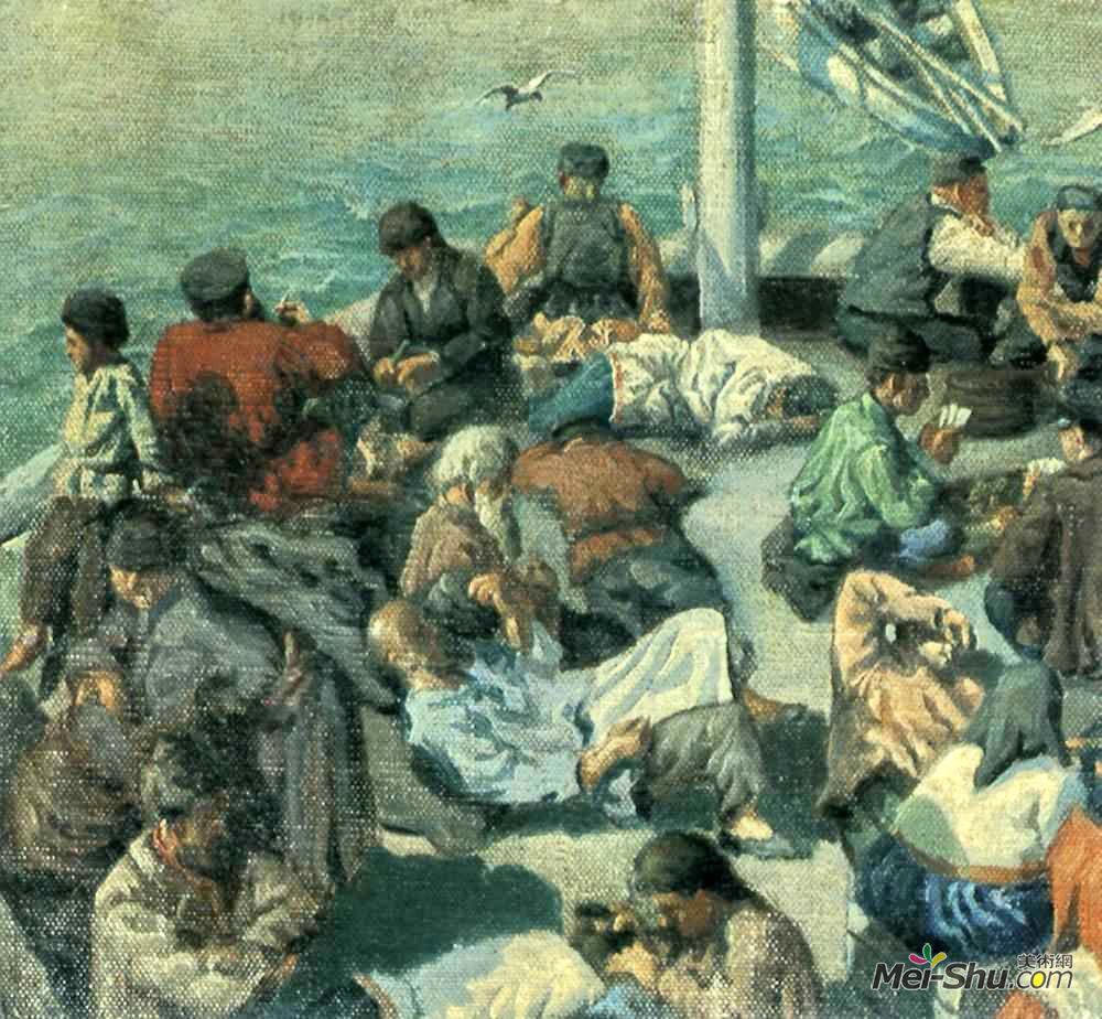 尼古拉·博格丹诺夫·贝尔斯基(Nikolay Bogdanov-Belsky)高清作品《在渡船上》