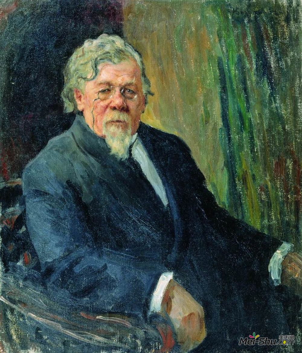 尼古拉·博格丹诺夫·贝尔斯基(Nikolay Bogdanov-Belsky)高清作品《莫斯科艺术剧院演员肖像》
