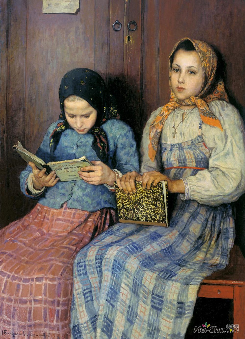 尼古拉·博格丹诺夫·贝尔斯基(Nikolay Bogdanov-Belsky)高清作品《女学生》