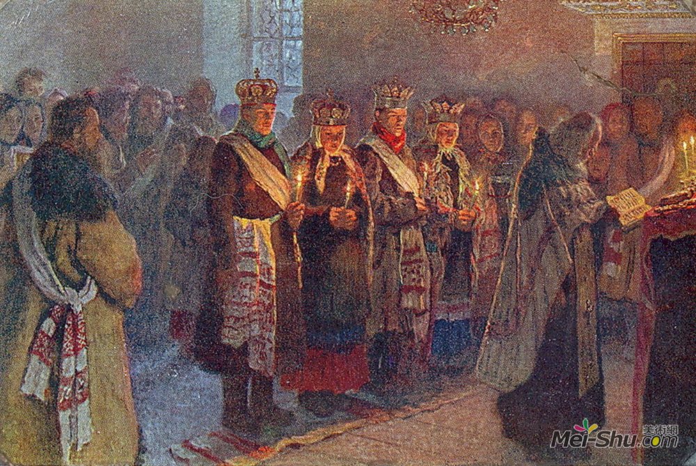 尼古拉·博格丹诺夫·贝尔斯基(Nikolay Bogdanov-Belsky)高清作品《婚礼》