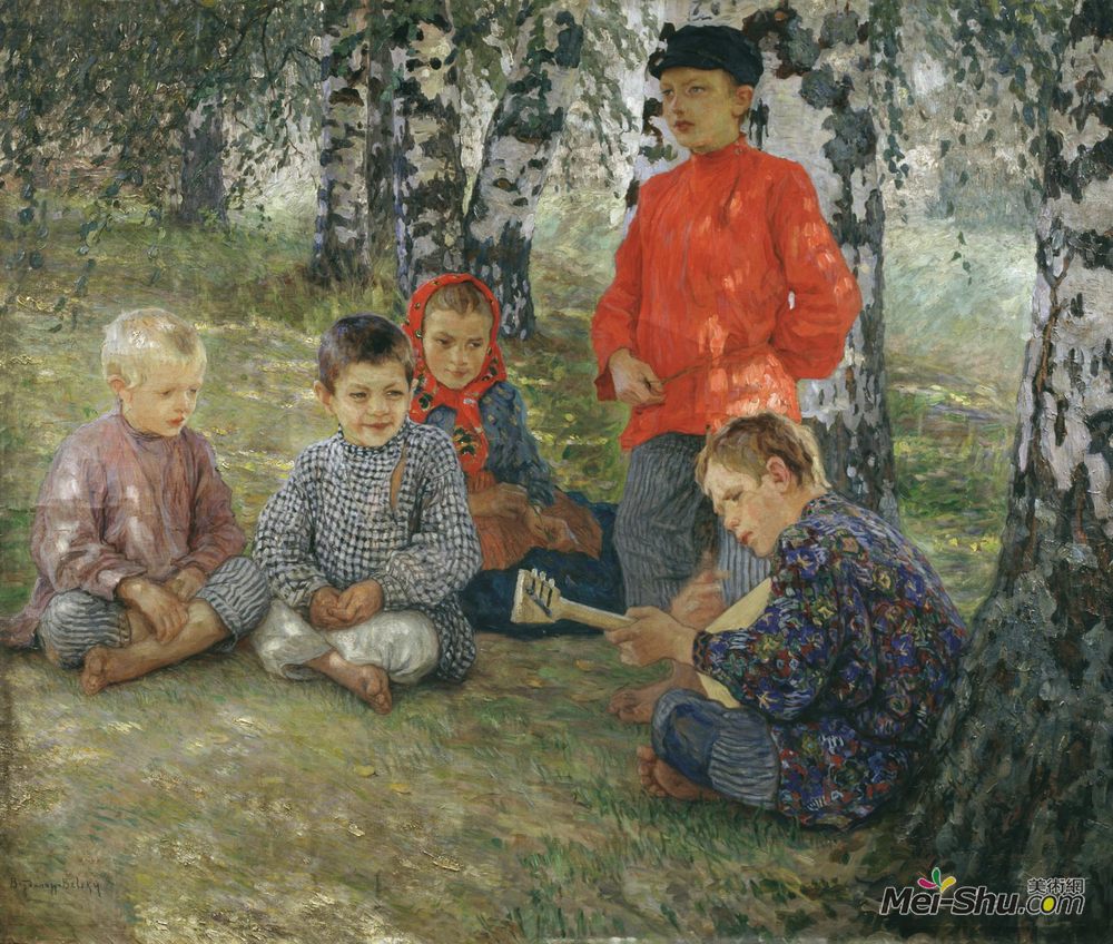 尼古拉·博格丹诺夫·贝尔斯基(Nikolay Bogdanov-Belsky)高清作品《维多佐》