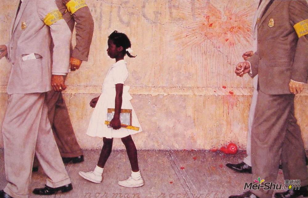 诺曼·洛克威尔(Norman Rockwell)高清作品《我们共同生活的问题》