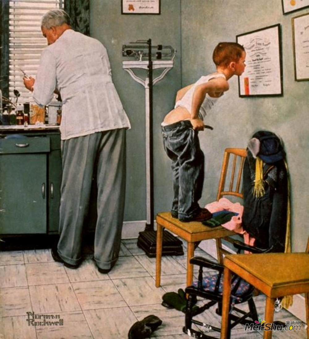 诺曼·洛克威尔(Norman Rockwell)高清作品《医生》