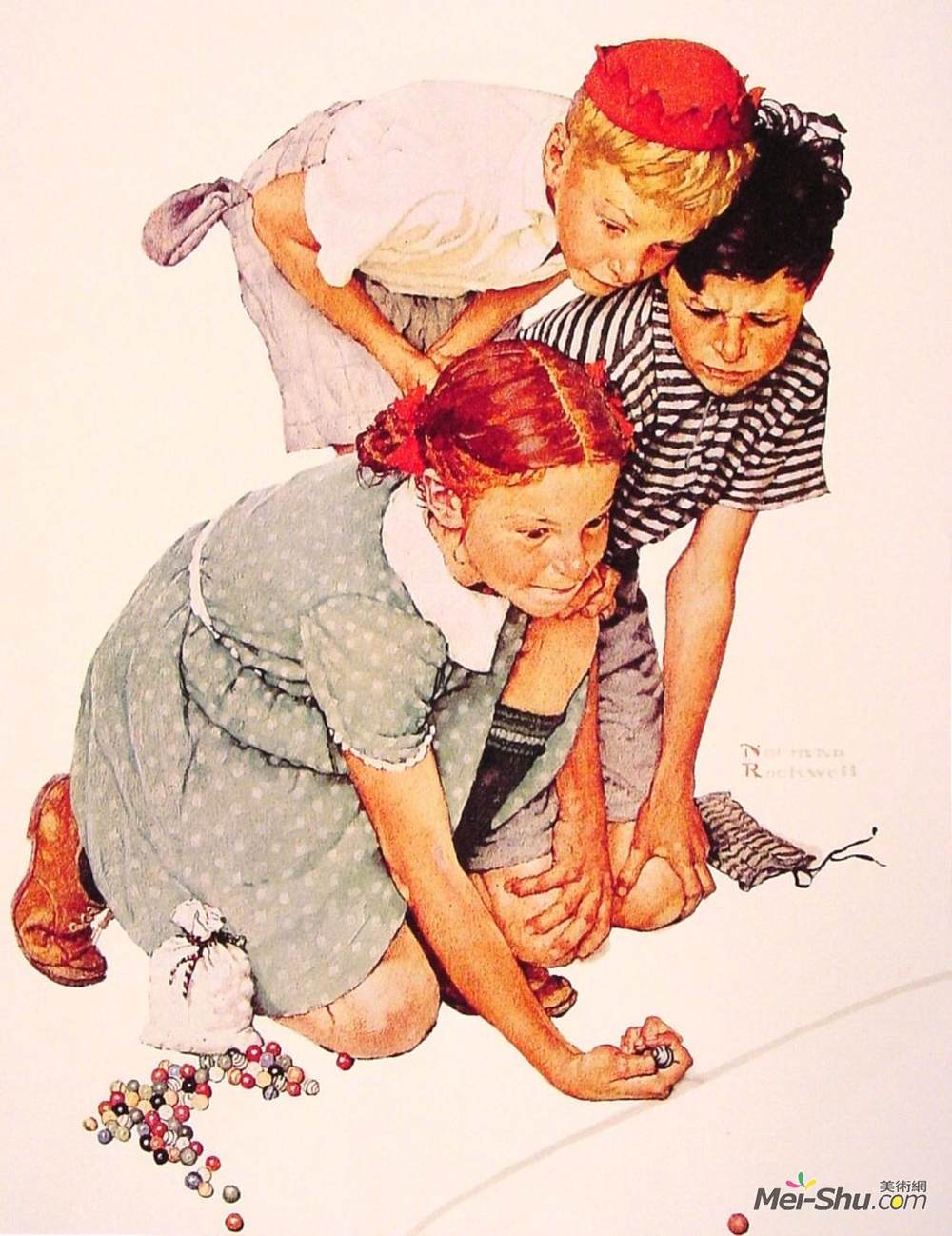 诺曼·洛克威尔(Norman Rockwell)高清作品《大理石冠军》