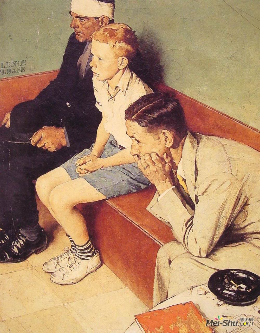 诺曼·洛克威尔(Norman Rockwell)高清作品《候车室》