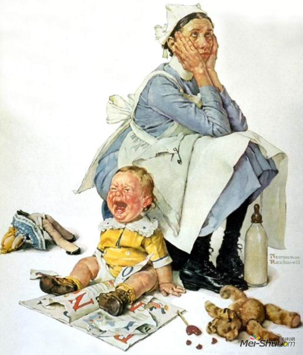 诺曼·洛克威尔(Norman Rockwell)高清作品《保姆》