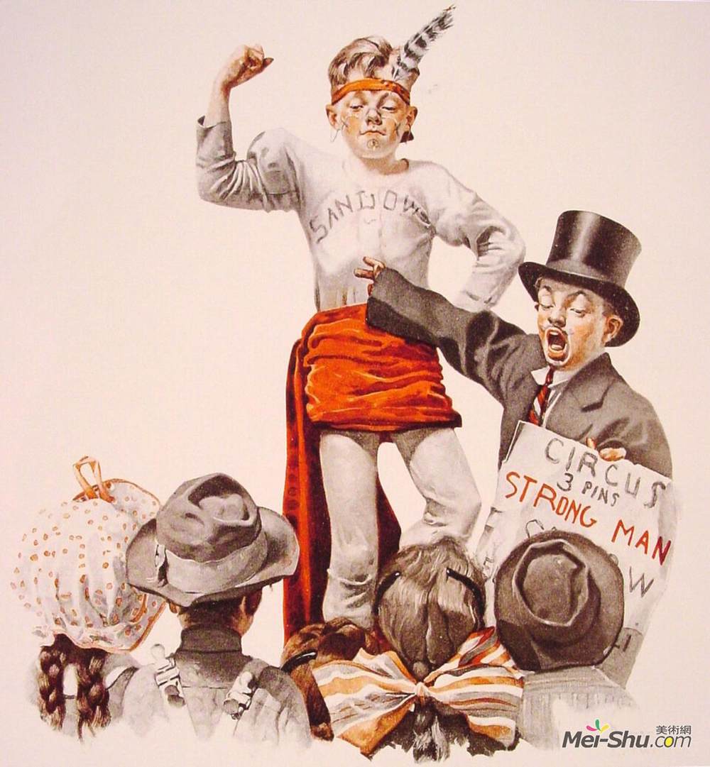 诺曼·洛克威尔(Norman Rockwell)高清作品《马戏团巴克》
