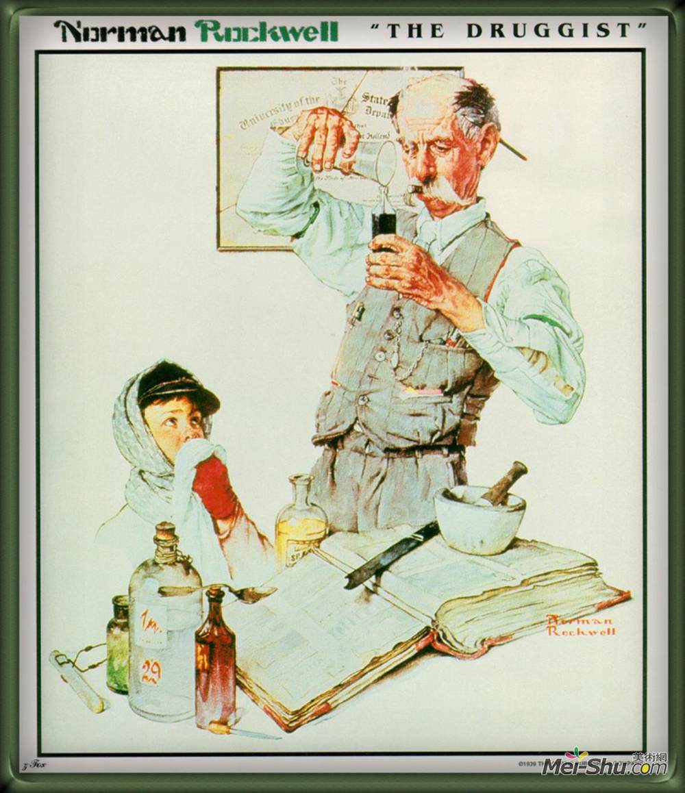 诺曼·洛克威尔(Norman Rockwell)高清作品《药剂师》