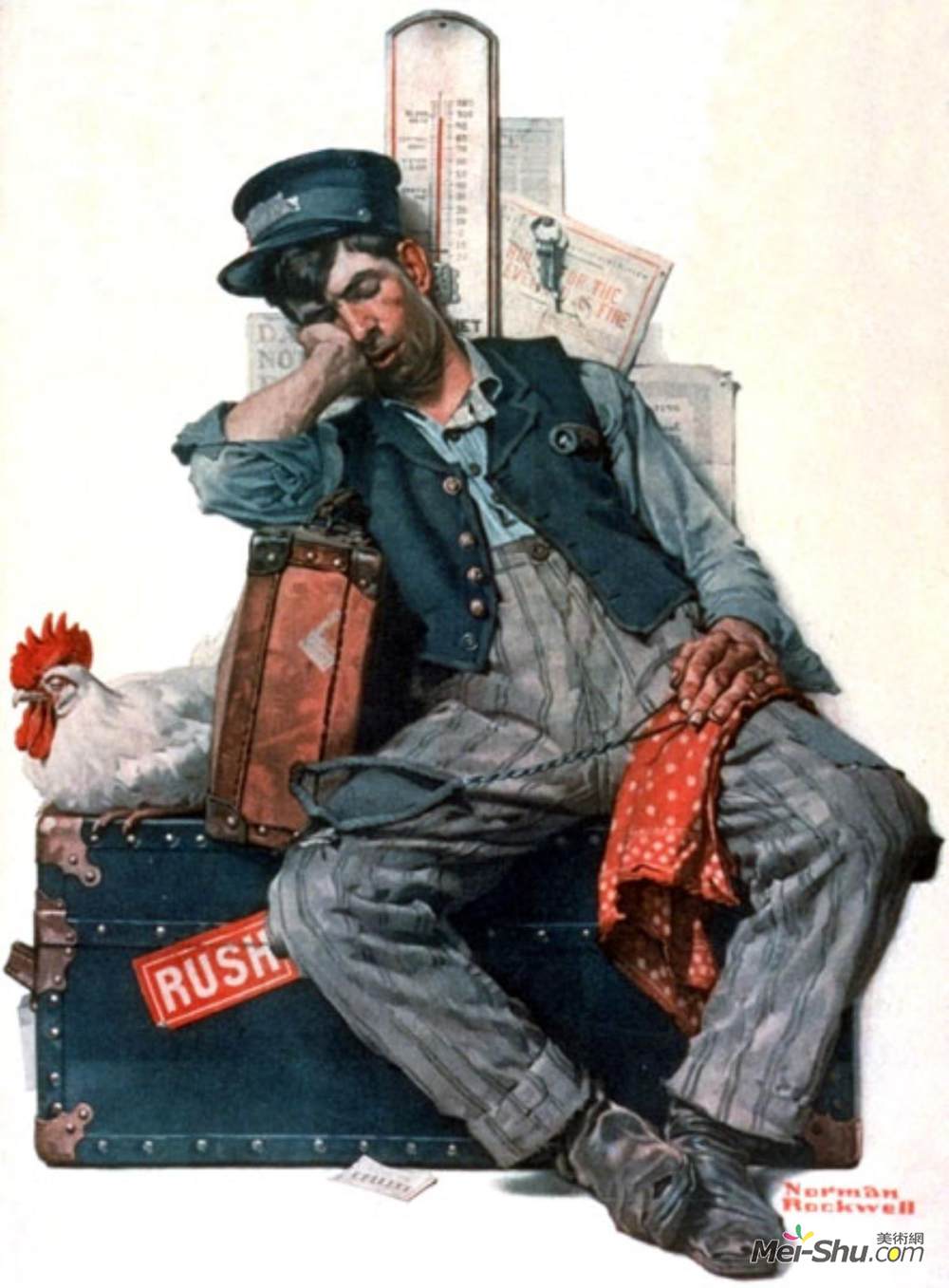 《冲》诺曼·洛克威尔(norman rockwell)高清作品欣赏更多美国艺术家