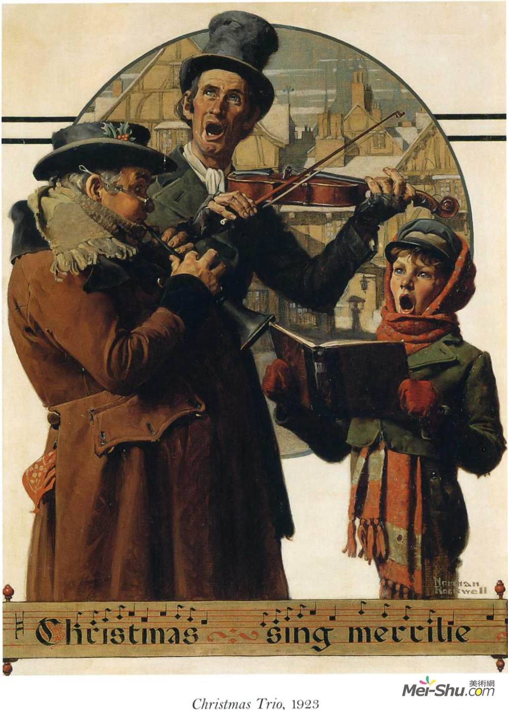 诺曼·洛克威尔(Norman Rockwell)高清作品《圣诞三重奏》