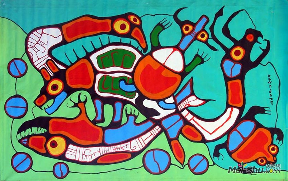 诺娃尔·墨里塞奥(Norval Morrisseau)高清作品《循环》