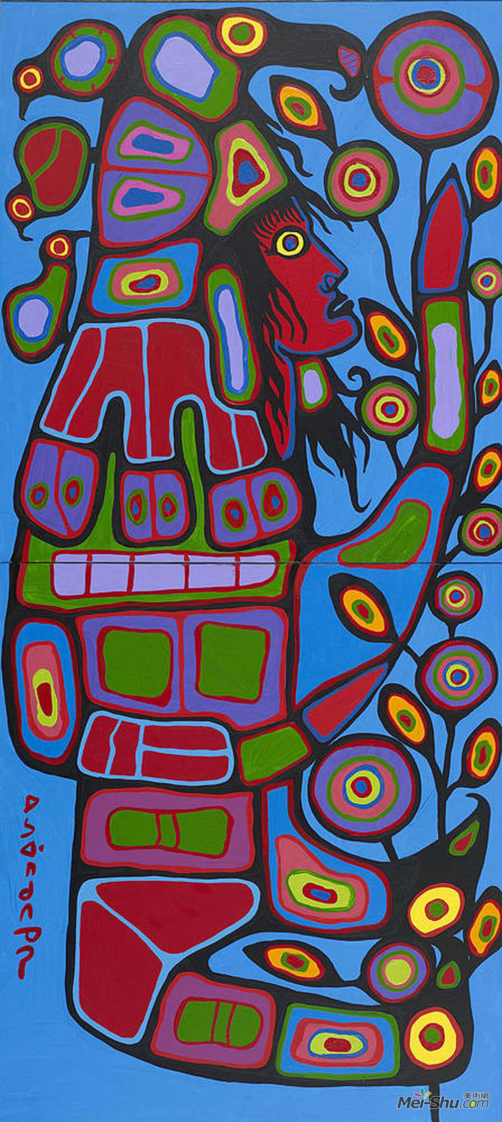 诺娃尔·墨里塞奥(Norval Morrisseau)高清作品《萨满保护》