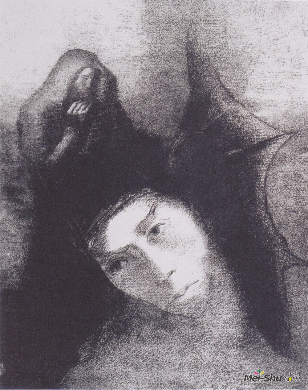 奥迪隆·雷东(Odilon Redon)高清作品《安东尼：这一切有什么意义？魔鬼：有》