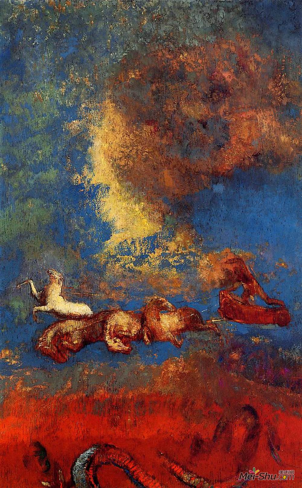 奥迪隆·雷东(Odilon Redon)高清作品《阿波罗战车》