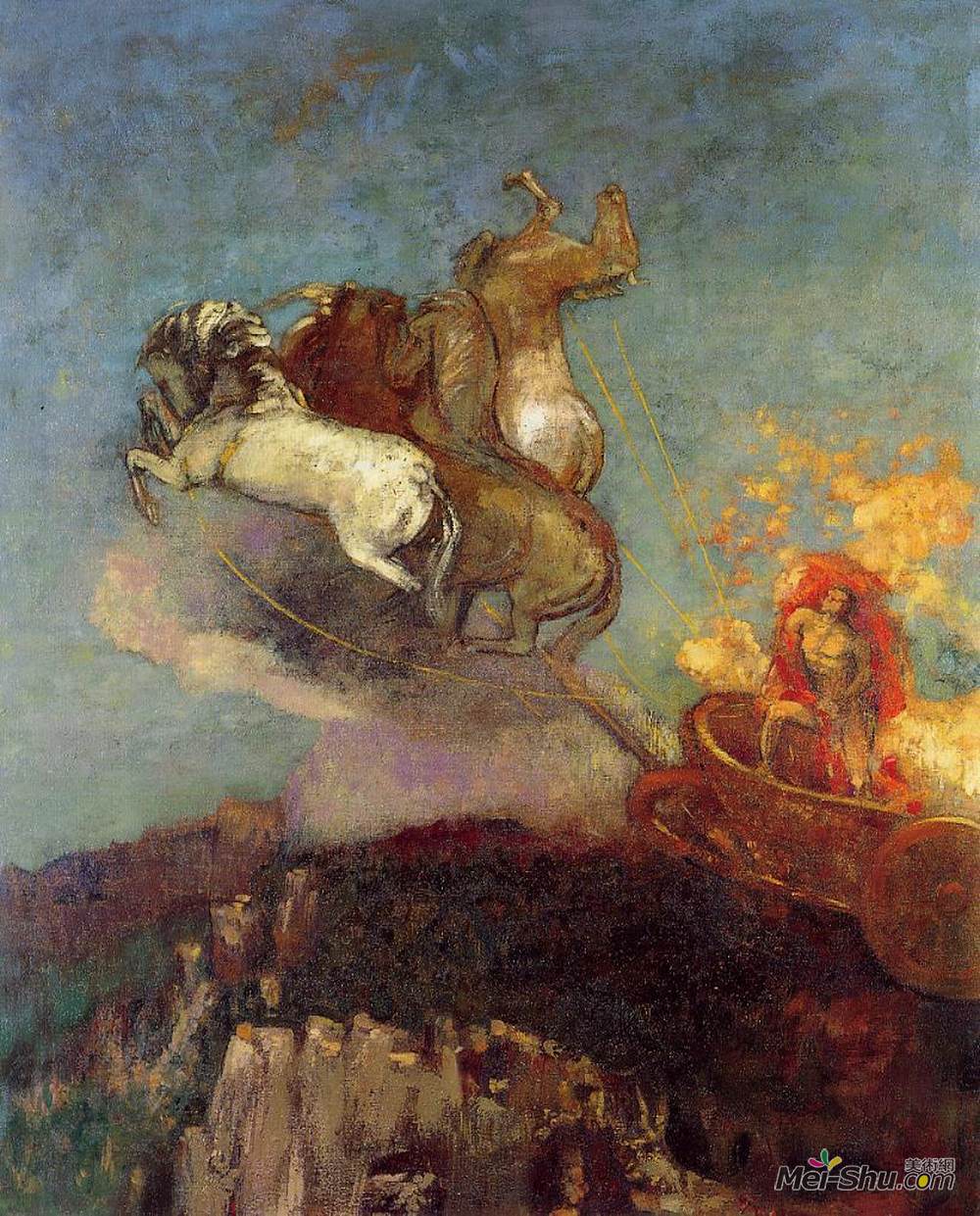 奥迪隆·雷东(Odilon Redon)高清作品《阿波罗战车》