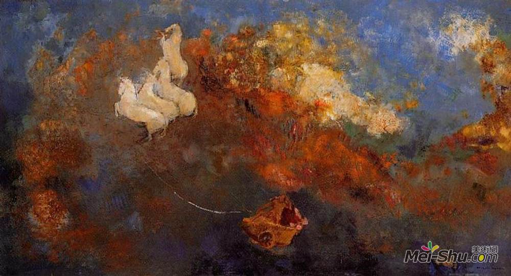 奥迪隆·雷东(Odilon Redon)高清作品《阿波罗战车》