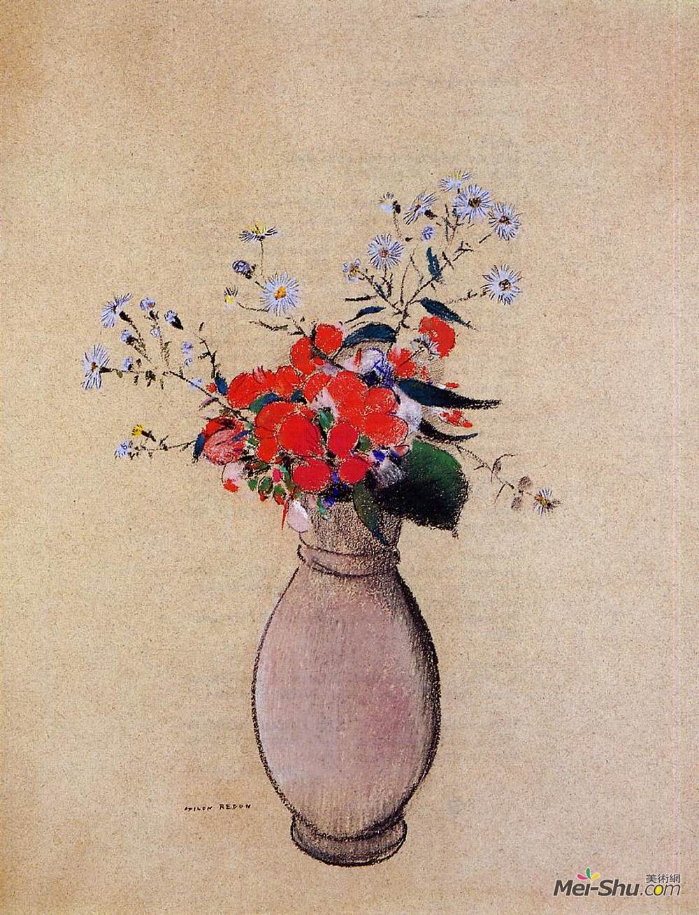 奥迪隆·雷东(Odilon Redon)高清作品《花束》