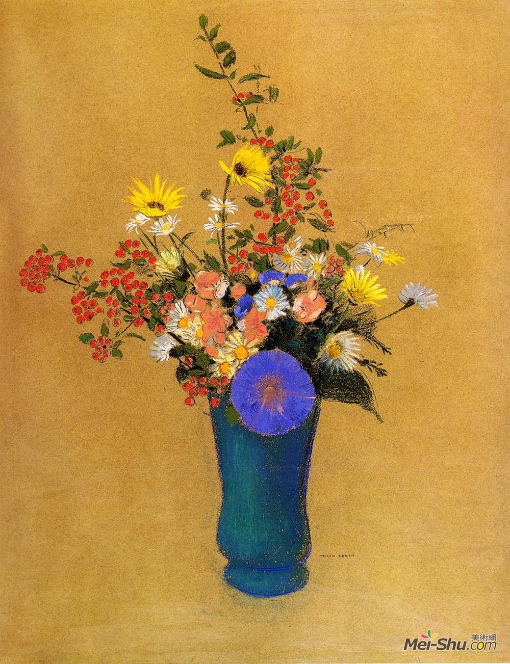 奥迪隆·雷东(Odilon Redon)高清作品《野花束》