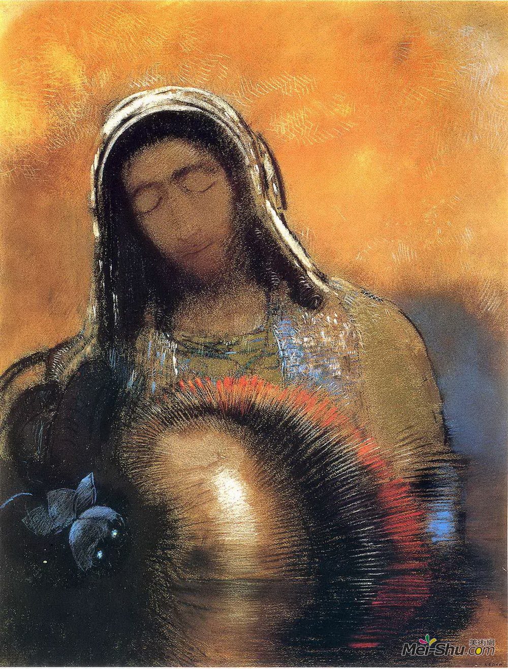 奥迪隆·雷东(Odilon Redon)高清作品《佛》