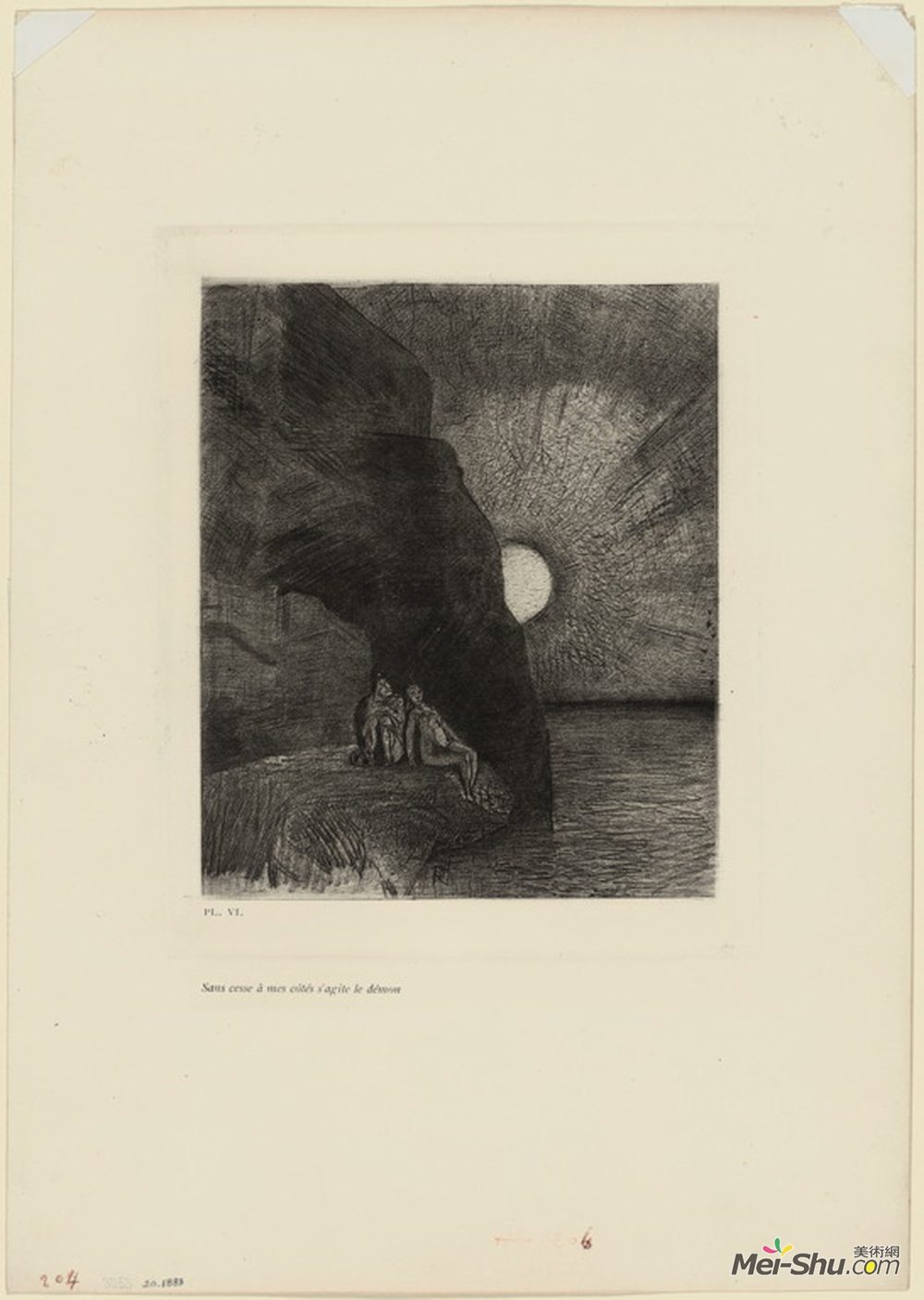 奥迪隆·雷东(Odilon Redon)高清作品《不停地在我身边恶魔的呼唤》