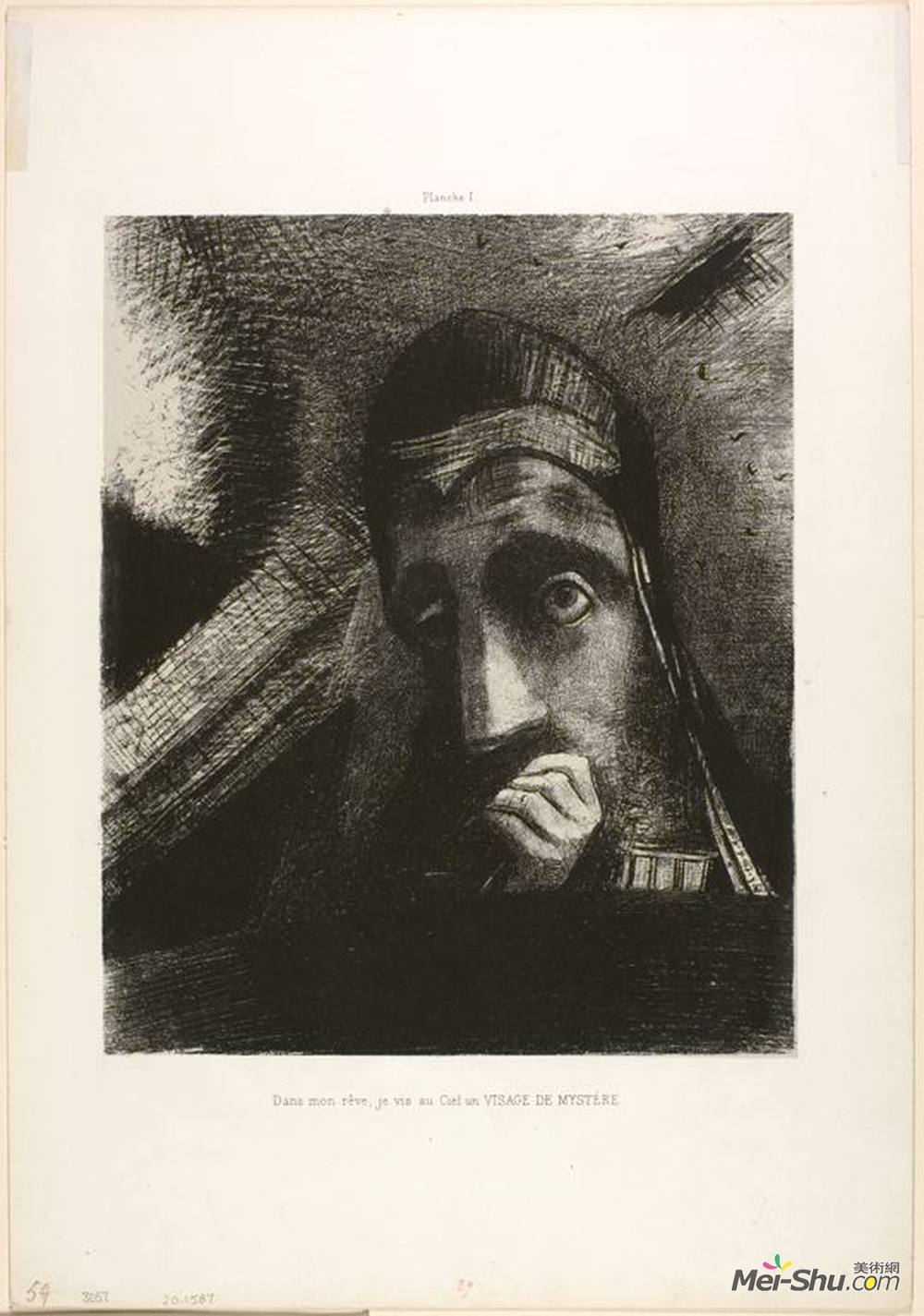 奥迪隆·雷东(Odilon Redon)高清作品《神秘面庞》