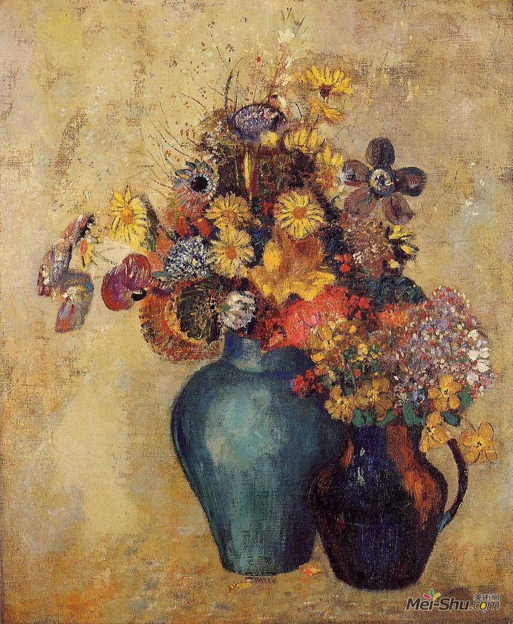 奥迪隆·雷东(Odilon Redon)高清作品《花》