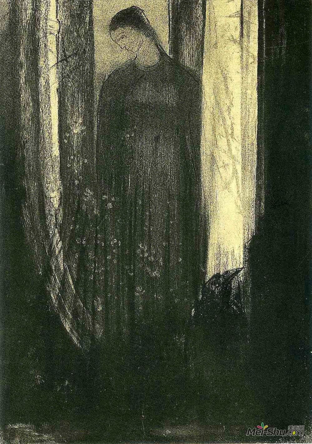 奥迪隆·雷东(Odilon Redon)高清作品《丽诺尔》