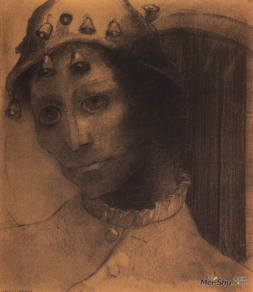 奥迪隆·雷东(Odilon Redon)高清作品《疯狂》