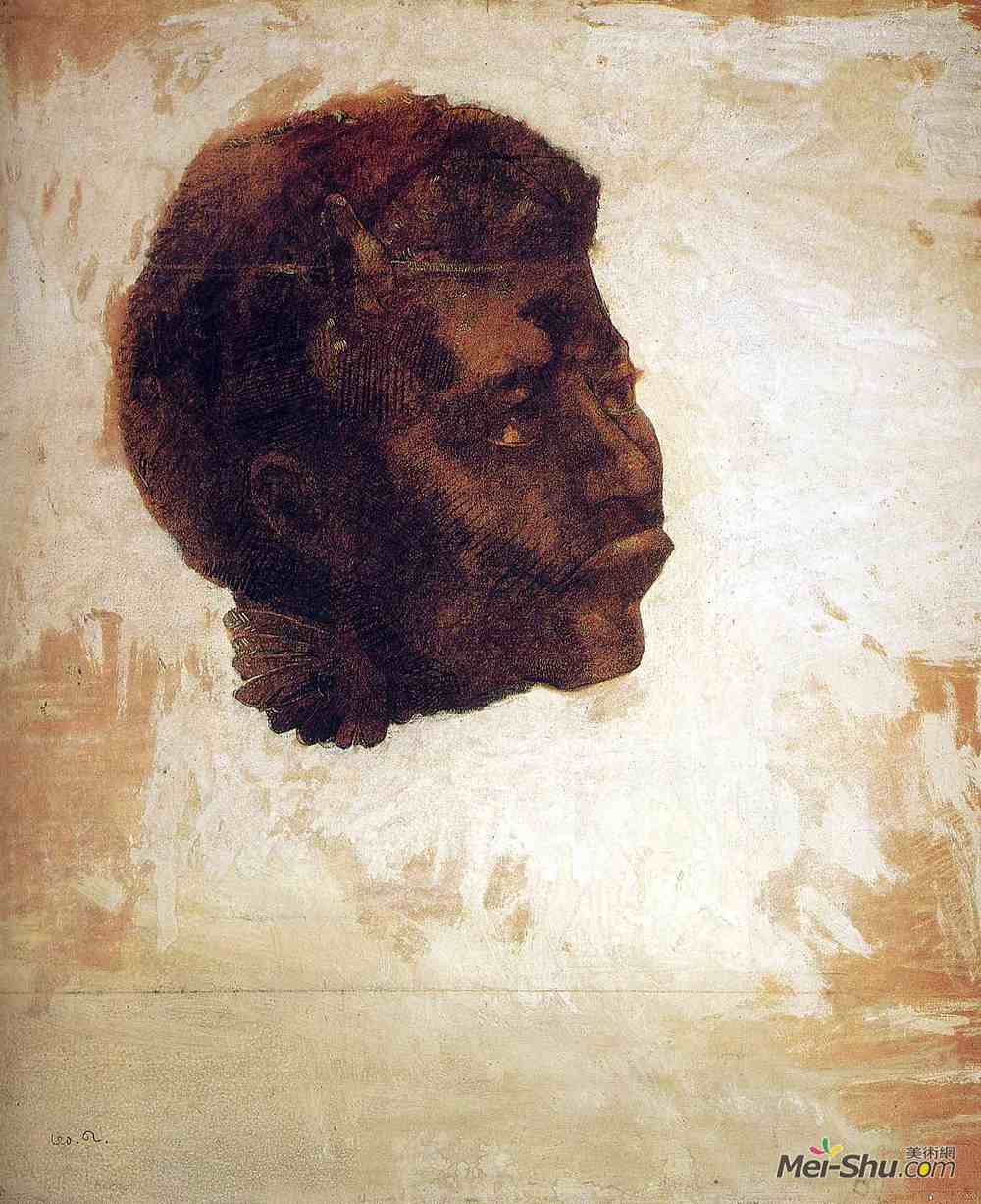 奥迪隆·雷东(Odilon Redon)高清作品《撒旦》