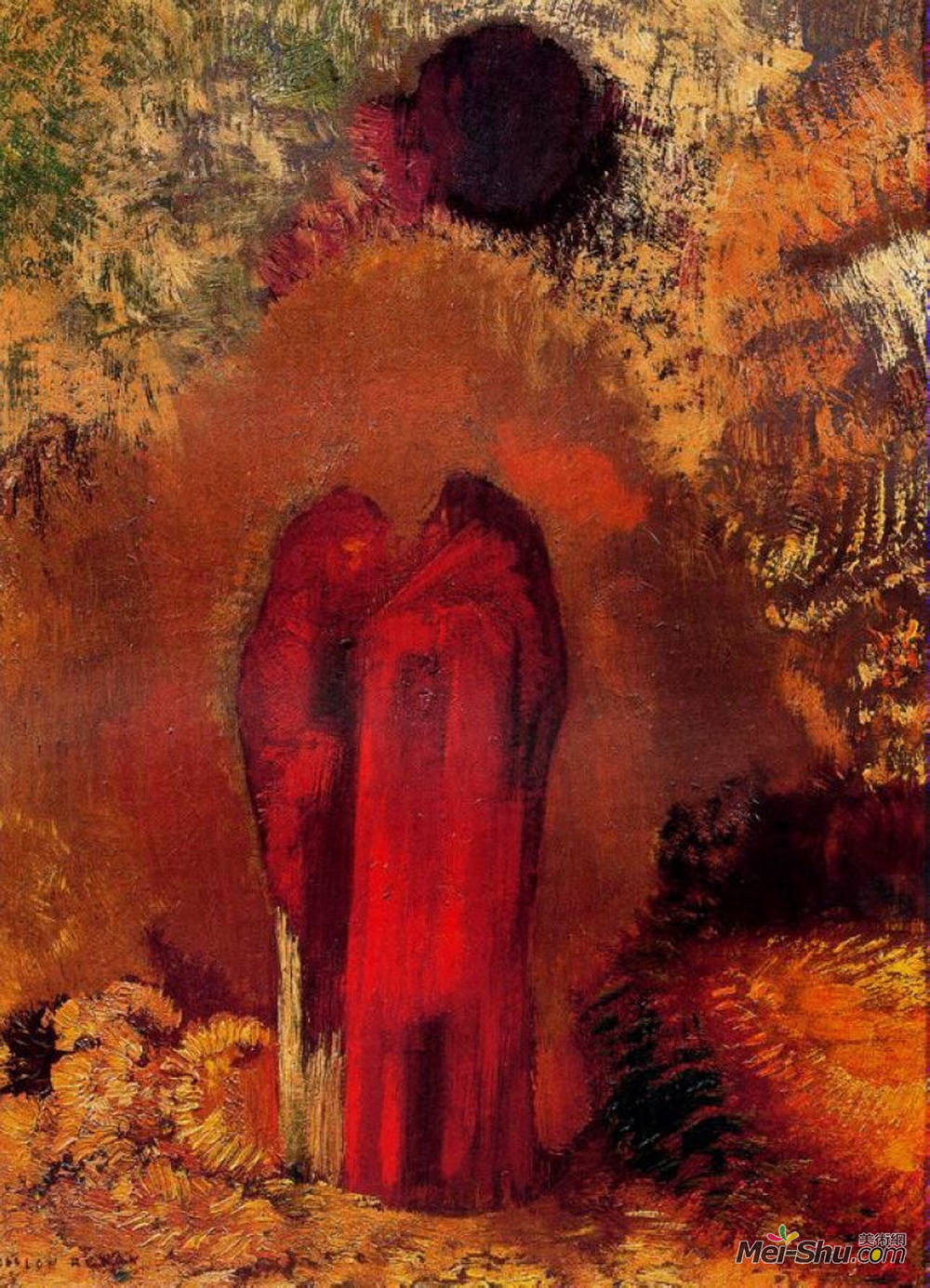 奥迪隆·雷东(Odilon Redon)高清作品《沉默》