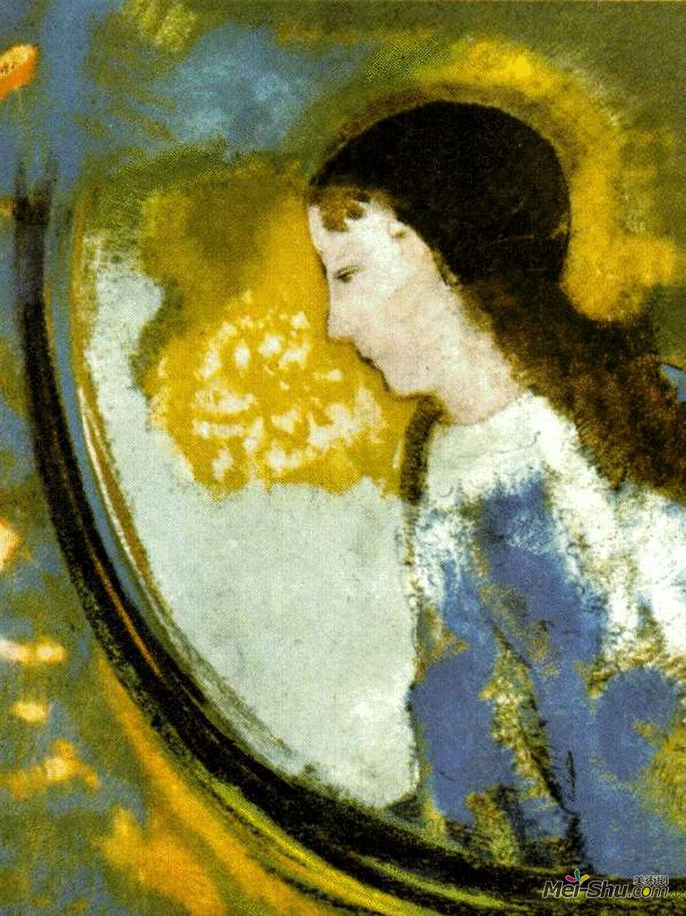 奥迪隆·雷东(Odilon Redon)高清作品《光中的孩子》