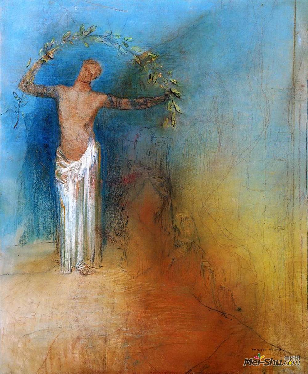 奥迪隆·雷东(Odilon Redon)高清作品《王冠》