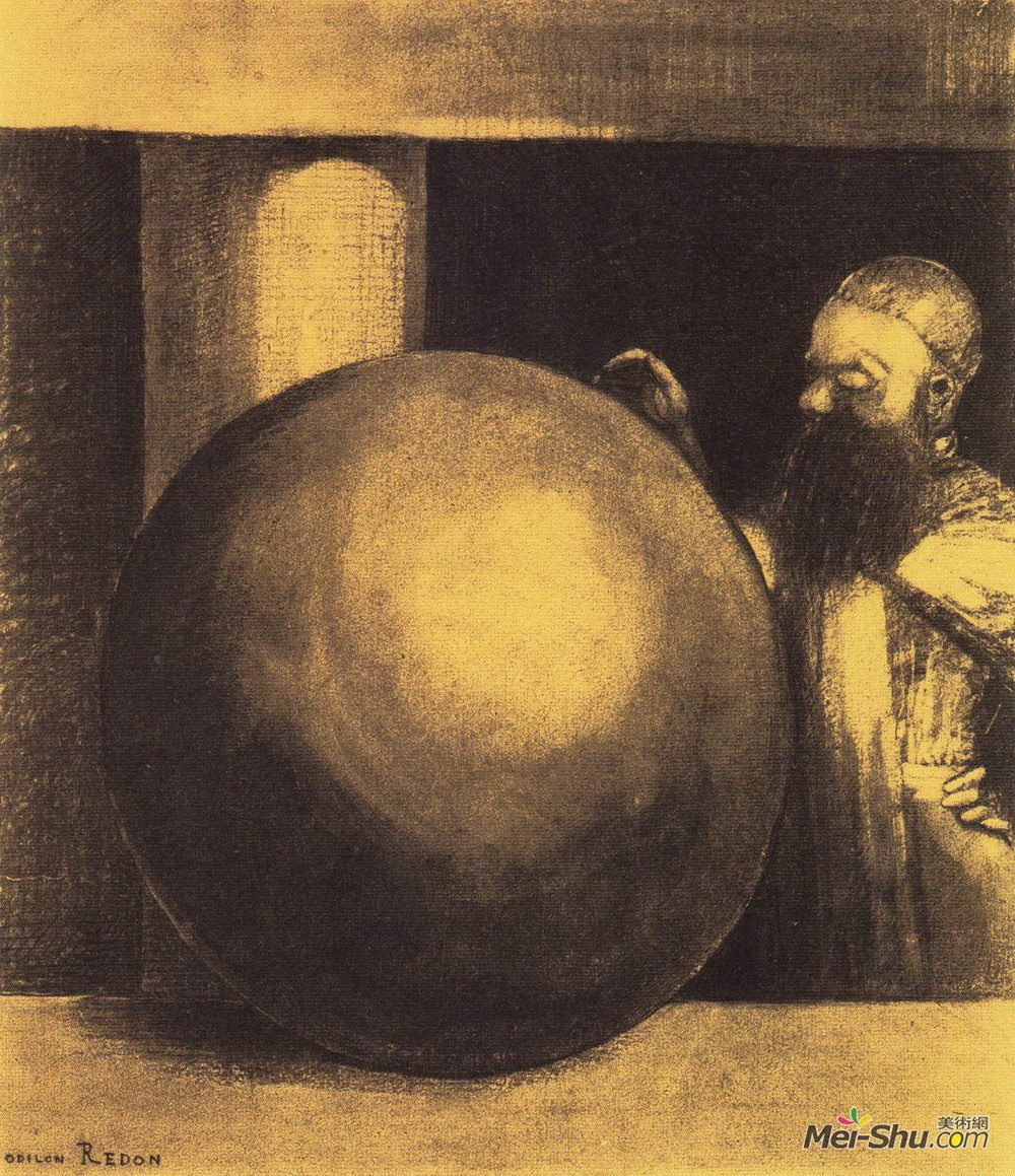 奥迪隆·雷东(Odilon Redon)高清作品《囚犯（小束）》