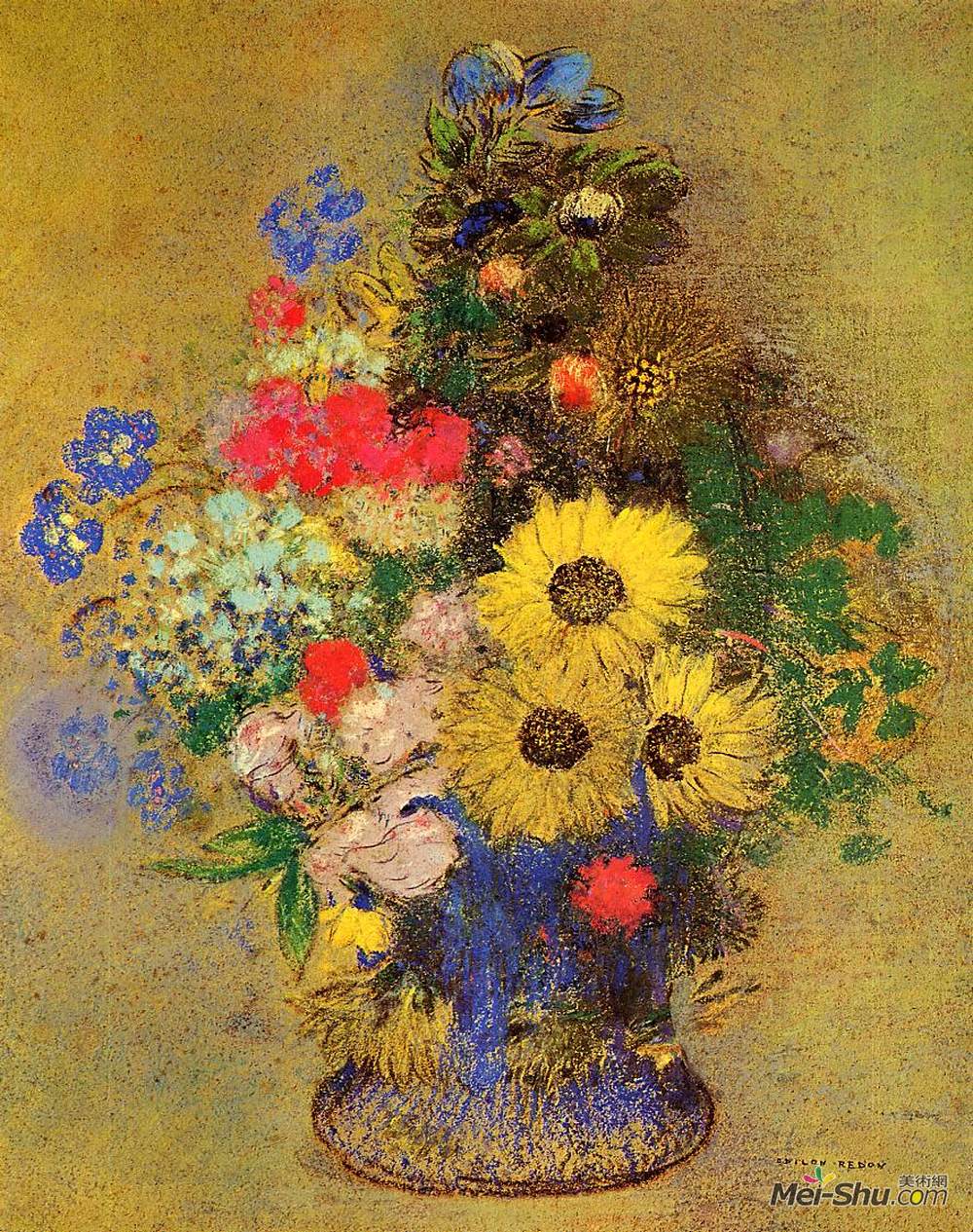 《花瓶》奥迪隆·雷东(odilon redon)高清作品欣赏