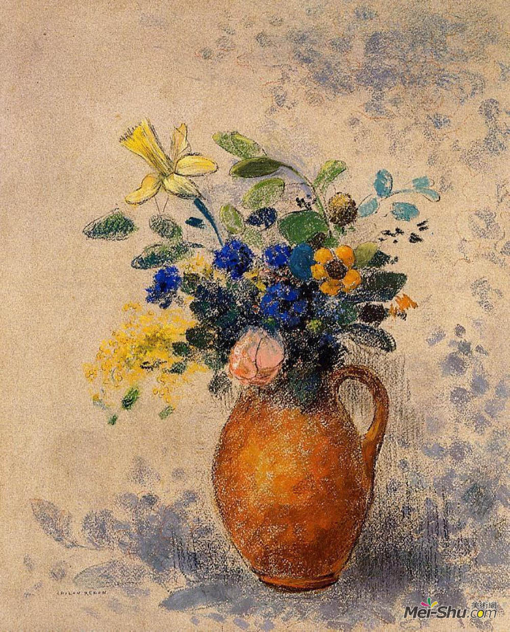 奥迪隆·雷东(Odilon Redon)高清作品《花瓶》